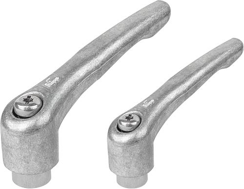 Klemmhebel mit Innengewinde, Gewindeeinsatz Ede...