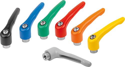 Klemmhebel mit Innengewinde, Gewindeeinsatz Ede...