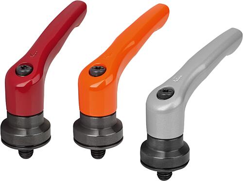 Klemmhebel Zinkdruckguss mit Außengewinde und S...