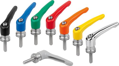 Klemmhebel Zinkdruckguss mit Außengewinde und S...