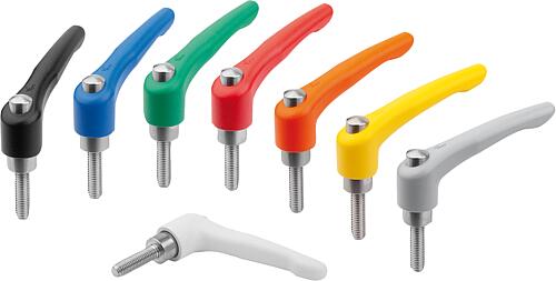 Klemmhebel Zinkdruckguss mit Außengewinde und S...