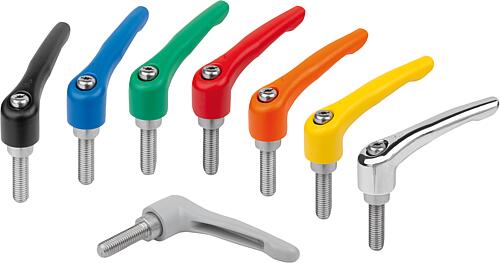 Klemmhebel Zinkdruckguss mit Außengewinde, Gewi...