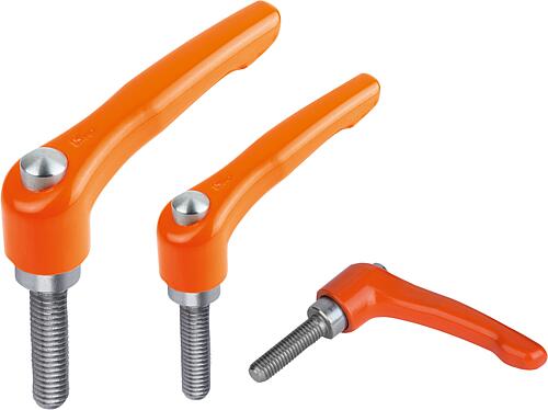 Klemmhebel Zinkdruckguss mit Außengewinde und S...