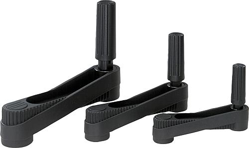 Handkurbeln mit Zylindergriff drehbar, Passbohr...