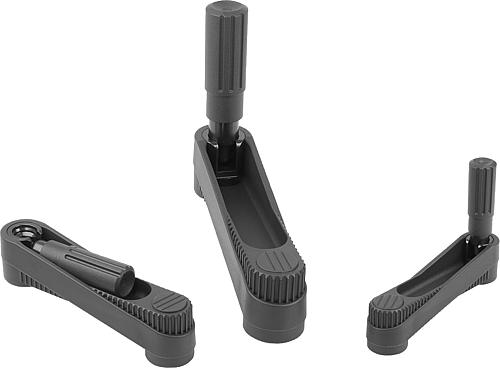 Handkurbeln mit Zylindergriff umlegbar