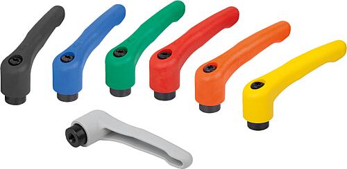 Klemmhebel Kunststoff mit Innengewinde, Gewinde...