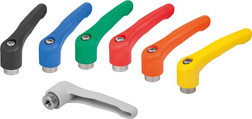 Klemmhebel Kunststoff mit Innengewinde, Gewinde...