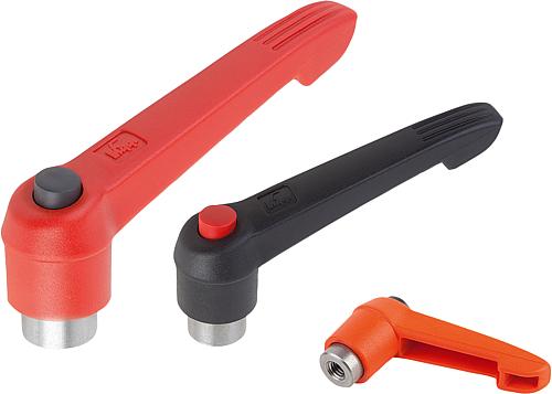 Klemmhebel Kunststoff mit Innengewinde und Druc...