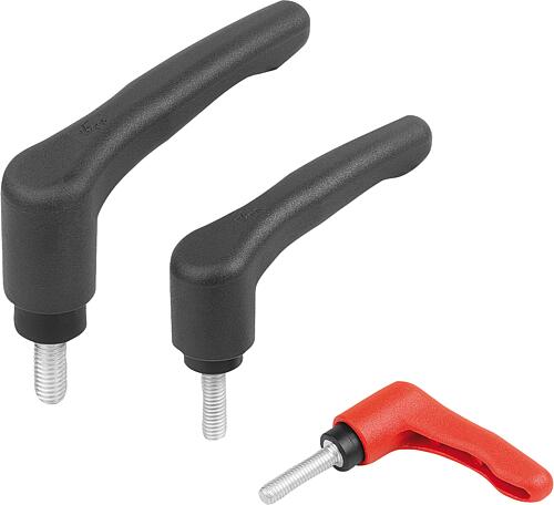 Klemmhebel ECO Kunststoff mit Außengewinde, Gew...