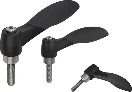 Klemmhebel 2K mit Außengewinde, Gewindeeinsatz ...