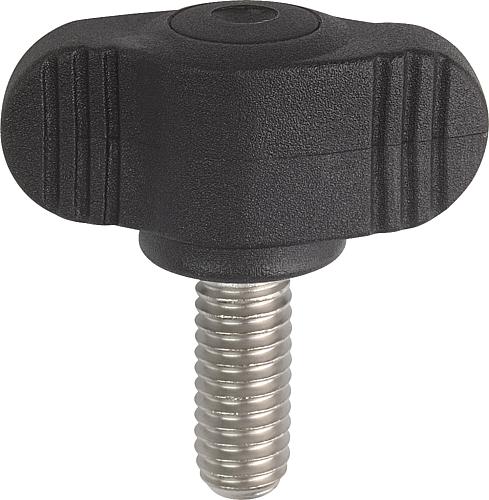 Flügelgriffe "Miniwing" mit Außengewinde - inch