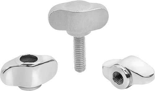 Flügelgriffe "Miniwing" Edelstahl - inch