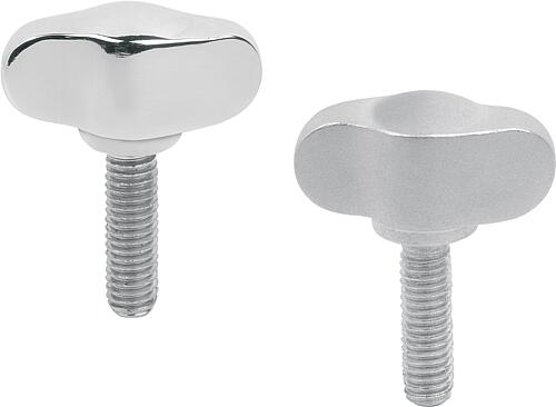 Flügelgriffe "Miniwing" Edelstahl, Form L, Auße...