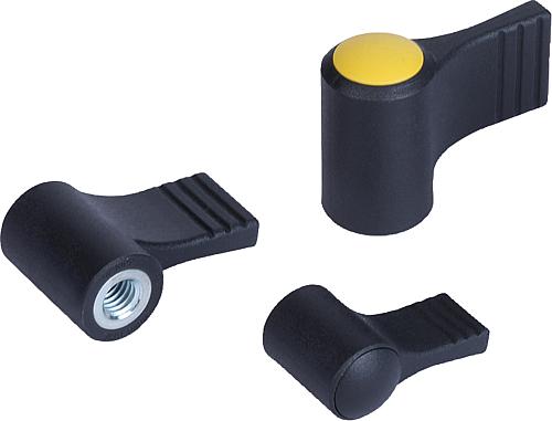 Flügelgriffe einseitig mit Deckel