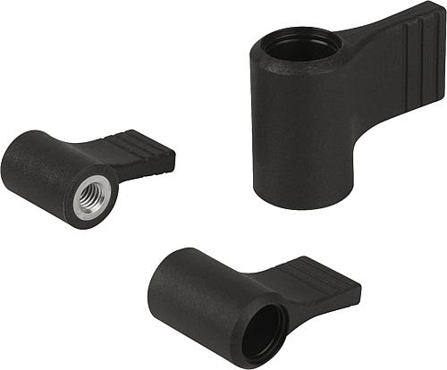 Flügelgriffe einseitig ohne Deckel