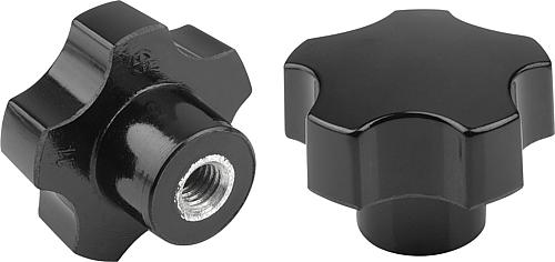 Fünfsterngriffe Kunststoff (Duroplast), Gewinde...