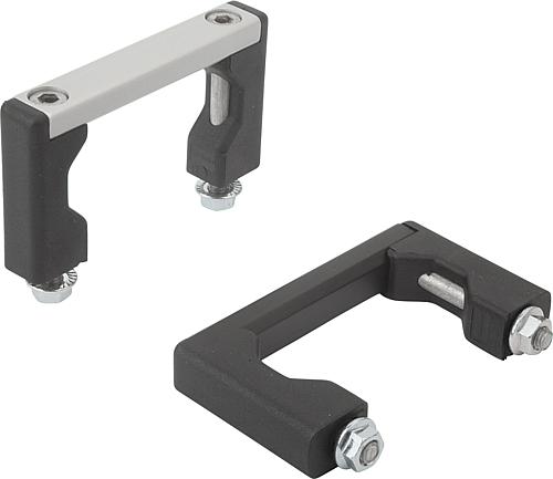Bügelgriffe Aluminium mit Kunststoff-Griffschen...