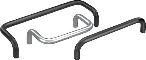 Bügelgriffe Stahl, Rundprofil mattverchromt ode...