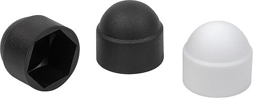 Abdeckkappen Kunststoff für Sechskantmuttern u...