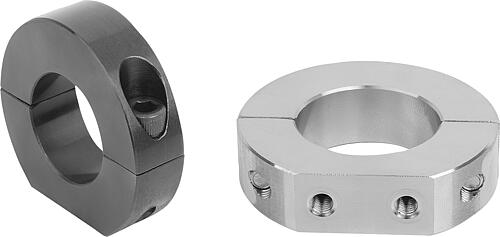 Klemmringe Stahl oder Edelstahl geteilt mit Auf...