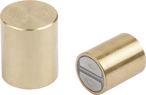 Magnete rund mit bearbeitbarer Haftfläche (Stab...