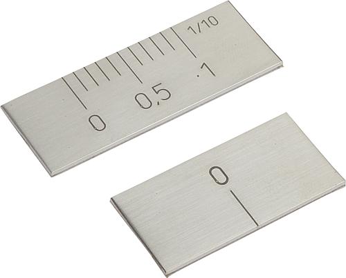 Nonius und Nullmarken Edelstahl, selbstklebend