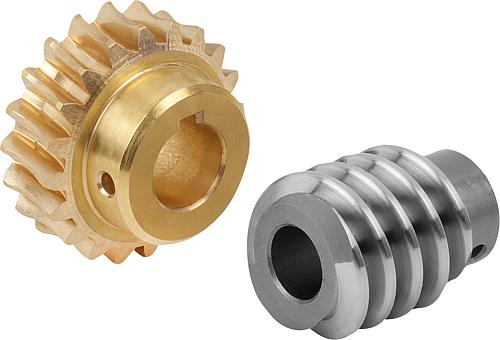 Schneckenradsätze rechtsgängig Achsabstand 25 mm