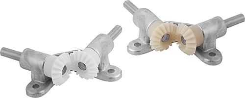 Kegelradgetriebe mit Kegelrädern aus Kunststoff