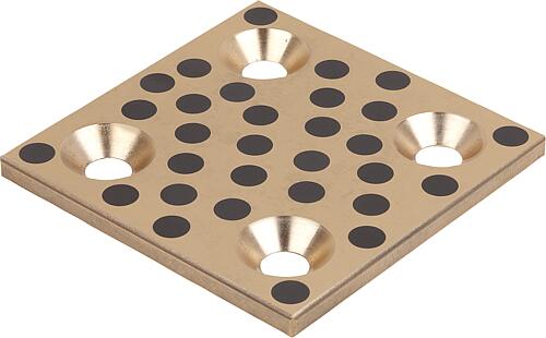 Gleitplatten Bronze, wartungsfrei, Form C