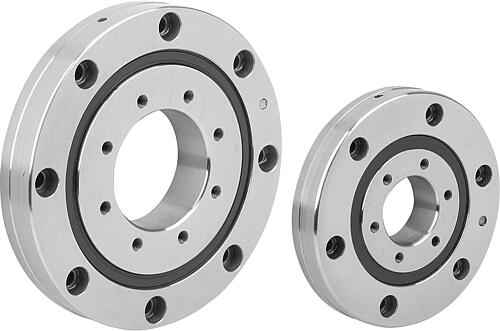 Kreuzrollenlager Stahl, mit Befestigungsbohrungen