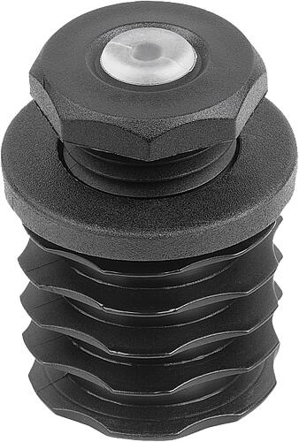 Justierstopfen Kunststoff mit Gleitschutzeinsat...