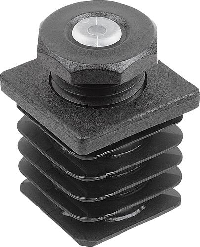 Justierstopfen Kunststoff mit Gleitschutzeinsat...