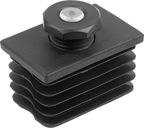 Justierstopfen Kunststoff mit Gleitschutzeinsat...