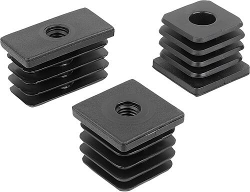 Gewindestopfen Kunststoff für Vierkantrohre