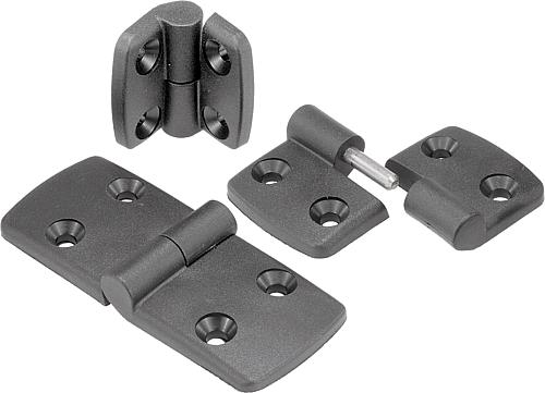 Scharniere aus Kunststoff, aushängbar, rechts