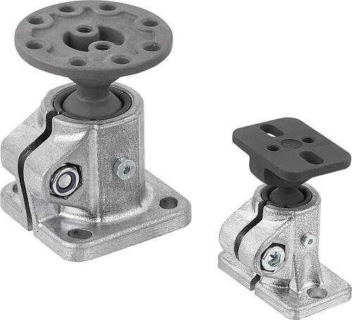 Rohrverbinder Fuß Aluminium mit Kugelgelenk