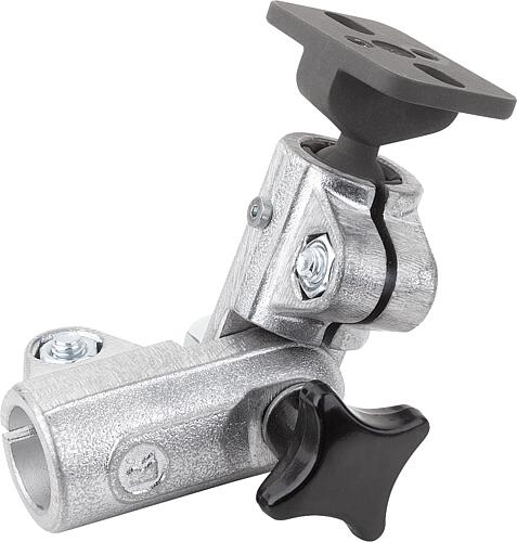 Rohrverbinder Gelenk Aluminium mit Kugelgelenk,...