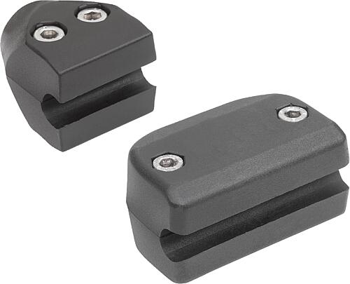 Einfachklemmen Kunststoff für runde Seitenführu...