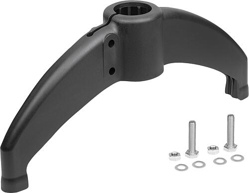 Rohrverbinder Fuß Kunststoff für Rundrohre zwei...