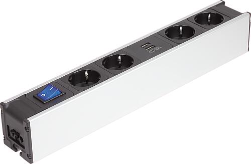 Steckdosenleisten im Aluminiumgehäuse, Form C