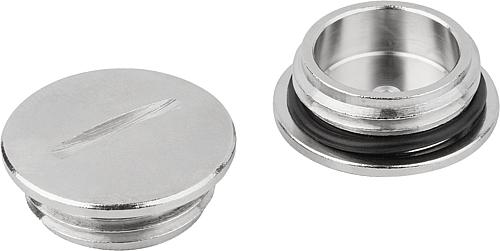 Verschlussschrauben Messing, rund