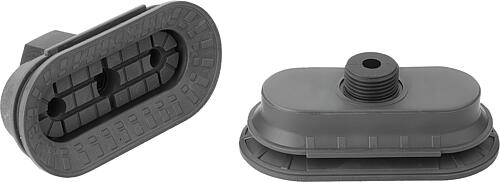 Balgsauggreifer oval 1,5 Falten mit integrierte...