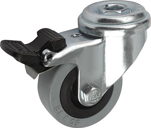 Apparate-Lenkrollen mit stop fix, mit Vollgummi...