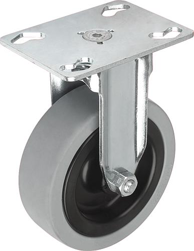 Stahlblech-Bockrollen mit Standard-Vollgummi-Re...