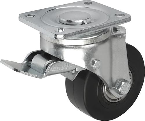 Stahlblech-Lenkrollen mit stop-top, mit stahldr...