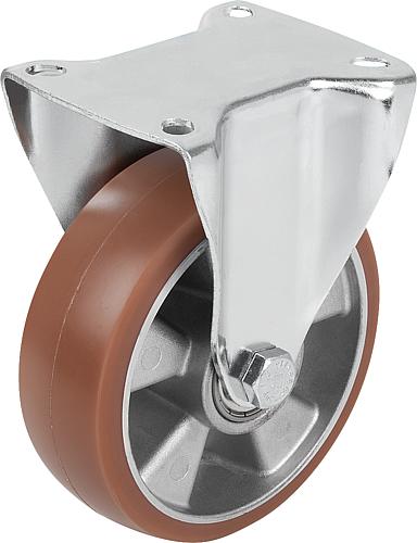 Stahlblech-Bockrollen mit Polyurethan-Elastomer...