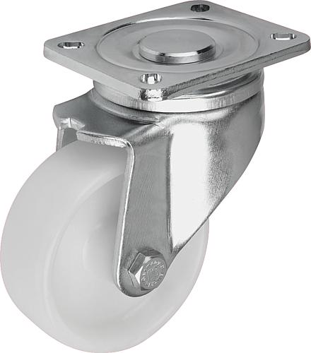 Stahlblech-Lenkrollen mit Polyamid-Rad, schwere...