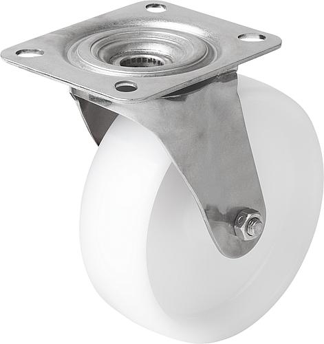 Lenkrollen Edelstahl mit Polyamid-Rad, Standard...