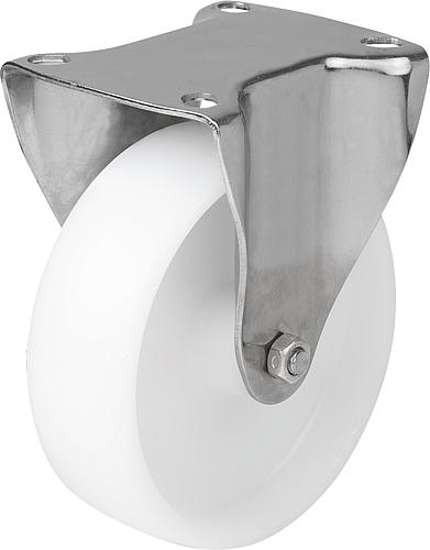 Bockrollen Edelstahl mit Polyamid-Rad, Standard...