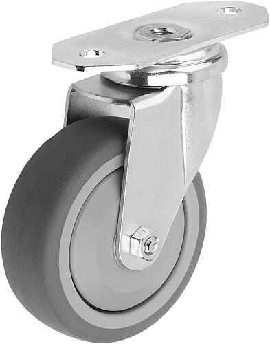 Apparate-Lenk- und Bockrollen Stahl, Laufbelag ...